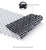 Black and White Solid PVC 33x16 Inches Antiskid Shower Bath Mat