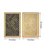 Black AndGolden Pattern Printed Canvas Art Panel Set of 2