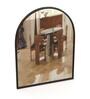 24 Inch Black Arch Mirror in Metal Frame