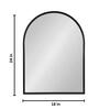 24 Inch Black Arch Mirror in Metal Frame