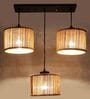 Black Bamboo Cluster Hanging Light