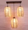 Black Bamboo Cluster Hanging Light