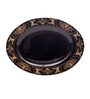 Beauty 33 Pcs Black & Gold Glass Dinnerware Set