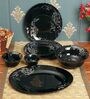 Black Beauty (33 Pieces) Glass Dinnerware Set