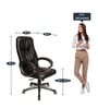 Black Leatherette Executive Chair in Black Colour Black Leatherette Executive Chair in Black Colour