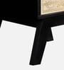 Black Beauty Sheesham Wood Bedside Table in Black Finish with Drawers
