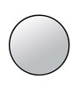 24 Inch Black Round Mirror in Metal Frame