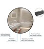 24 Inch Black Round Mirror in Metal Frame
