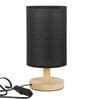 Black Bedside Table Lamp Shade With Wooden Base