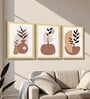 Botanical Vase & Leaf Wall Art Framed Set of 3