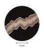 Beige Abstract Woolen 60 x 60 Inches Hand Tufted Rug