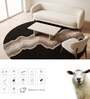 Beige Abstract Woolen 72 x 72 Inches Hand Tufted Rug