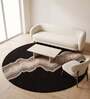Beige Abstract Woolen 72 x 72 Inches Hand Tufted Rug