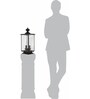 Black Bevel Glass Lantern Style Outdoor Gate Light