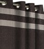 Black Semisheer Jute 5 Feet Eyelet Window Curtain