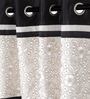 Black Blackout Satin 9 Feet Eyelet Curtain