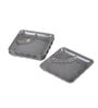 Black Boat Grey 7 Inch Melamine (Set of 4) Appetizer Platter with Dip Bowl
