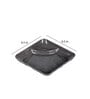 Black Boat Grey 7 Inch Melamine (Set of 4) Appetizer Platter with Dip Bowl