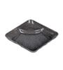 Black Boat Grey 7 Inch Melamine (Set of 4) Appetizer Platter with Dip Bowl