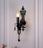 Black Candelabra Wall Sconce with Crystals