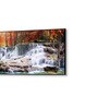 Black Canvas Framed Autumn Cascade Nature's Vibrant Symphony Wall Painting(18X36 Inch)