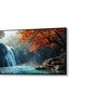 Black Canvas Framed Autumn Serenity Forest Waterfall Escape Wall Painting(12X24 Inch)
