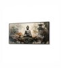 Canvas Framed Buddha in Tranquility on Rock Wall Painting