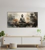 Canvas Framed Buddha in Tranquility on Rock Wall Painting