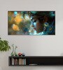 Black Canvas Framed Divine Krishna: Essence of Love Wall Painting(24X48 Inch)