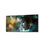 Black Canvas Framed Divine Krishna: Essence of Love Wall Painting(24X48 Inch)