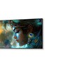 Black Canvas Framed Divine Krishna: Essence of Love Wall Painting(24X48 Inch)
