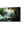 Black Canvas Framed Enchanted Forest Waterfall Pink Serenity Wall Painting(18X36 Inch)
