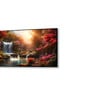 Black Canvas Framed Enchanted Forest Waterfall Pink Serenity Wall Painting(12X24 Inch)