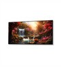 Black Canvas Framed Enchanted Forest Waterfall Pink Serenity Wall Painting(12X24 Inch)