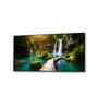 Black Canvas Framed Enchanting Waterfall with Scenic Bridge Wall Painting(24X48 Inch)