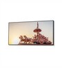 Black Canvas Framed Krishna and Arjuna's Divine Journey Wall Painting(24X48 Inch)