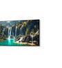 Black Canvas Framed Lush Green Waterfall in Forest Wall Painting(12X24 Inch)