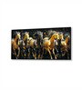 Black Canvas Framed Majestic Equine Serenity in Nature Wall Painting(18X36 Inch)