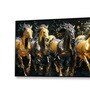 Black Canvas Framed Majestic Equine Serenity in Nature Wall Painting(18X36 Inch)