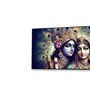 Black Canvas Framed Radha Krishna: Colors of Love Wall Painting(18X36 Inch)