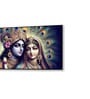 Black Canvas Framed Radha Krishna: Colors of Love Wall Painting(18X36 Inch)