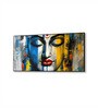 Black Canvas Framed Radiant Serenity: Shiva's Essence Wall Painting(18X36 Inch)