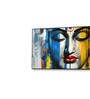 Black Canvas Framed Radiant Serenity: Shiva's Essence Wall Painting(12X24 Inch)