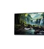 Black Canvas Framed Serene Forest wild Waterfall Wall Painting(18X36 Inch)