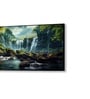 Black Canvas Framed Serene Forest wild Waterfall Wall Painting(18X36 Inch)