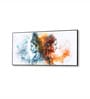 Black Canvas Framed Shiva's Colorful Duality Wall Painting(12X24 Inch)
