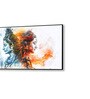 Black Canvas Framed Shiva's Colorful Duality Wall Painting(12X24 Inch)