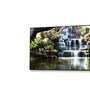 Black Canvas Framed Tropical Oasis Waterfall Escape Wall Painting(18X36 Inch)