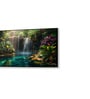 Black Canvas Framed Woodland Waterfall Serenity Wall Painting(24X48 Inch)