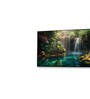 Black Canvas Framed Woodland Waterfall Serenity Wall Painting(12X24 Inch)